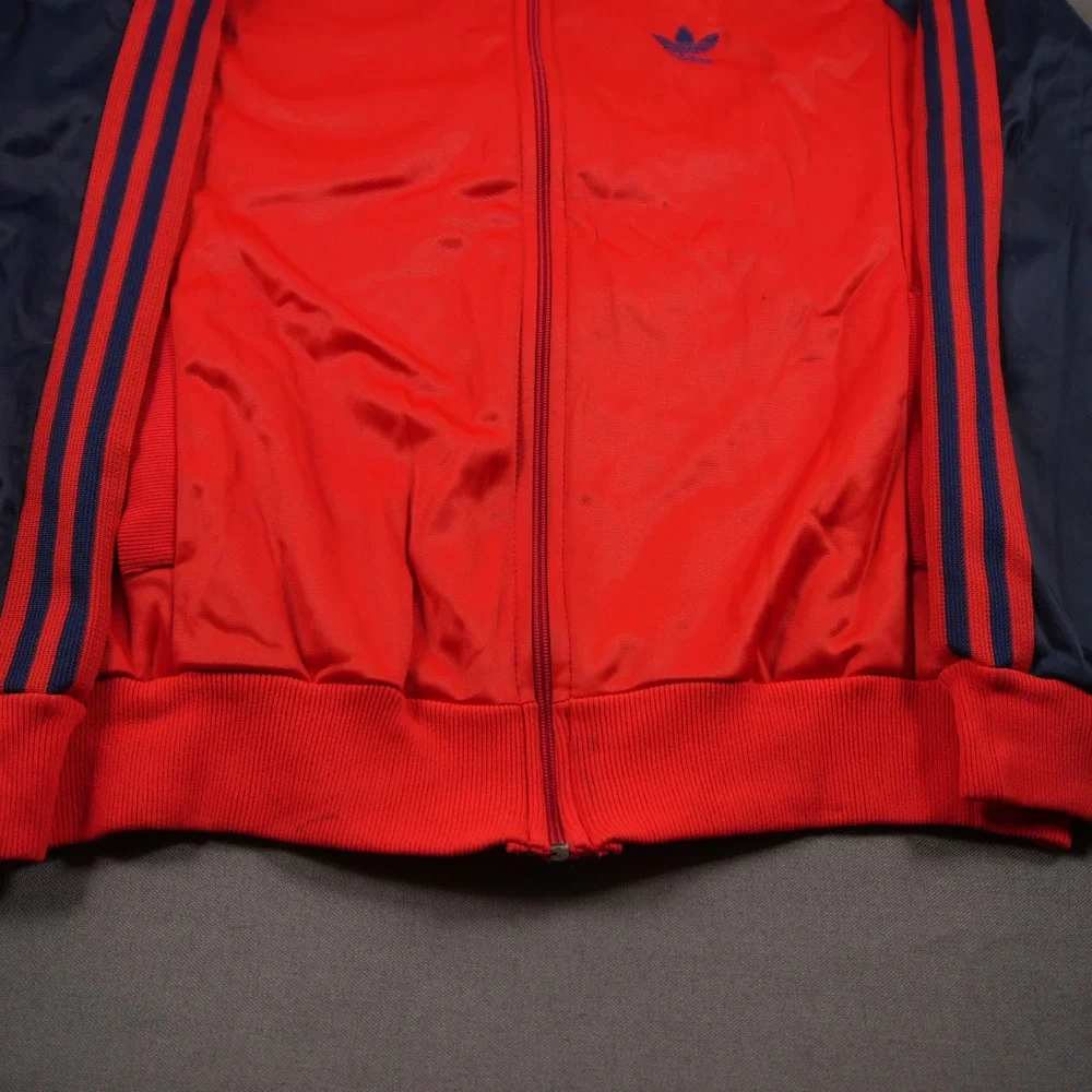 Vintage 70s Adidas ATP Keyrolan Three Stripe Raglan Men Track Jacket L Red Blue